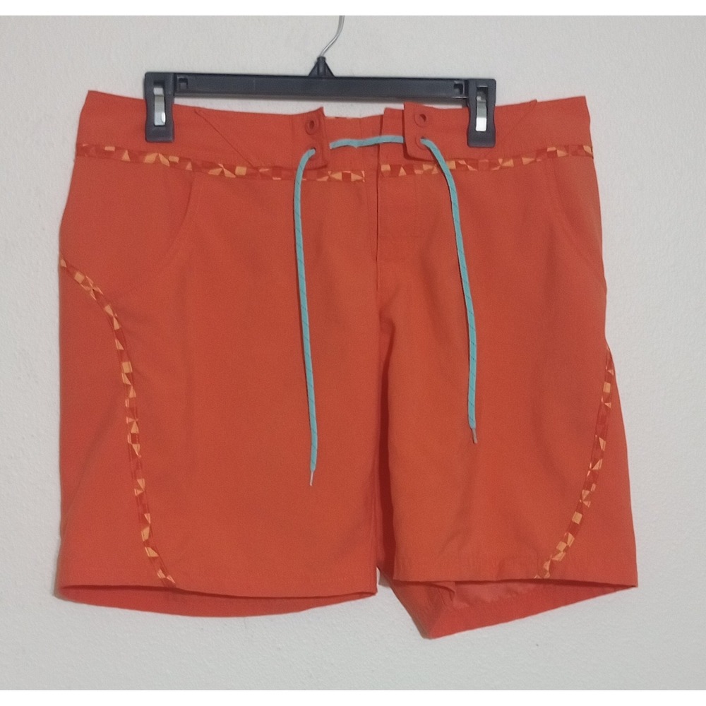 Columbia PFG Womens Orange Board Shorts Omni-Shade Fishing Shorts Size 10